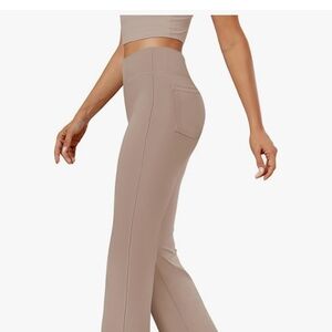 Women's Tan High-Waisted Pants